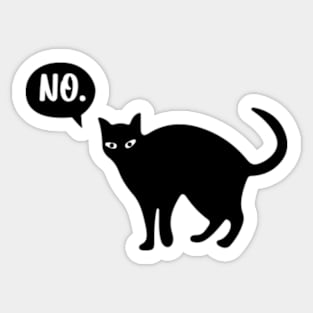 Cat Says No Sticker